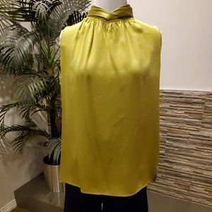 Lafayette 148 silk celedon blouse